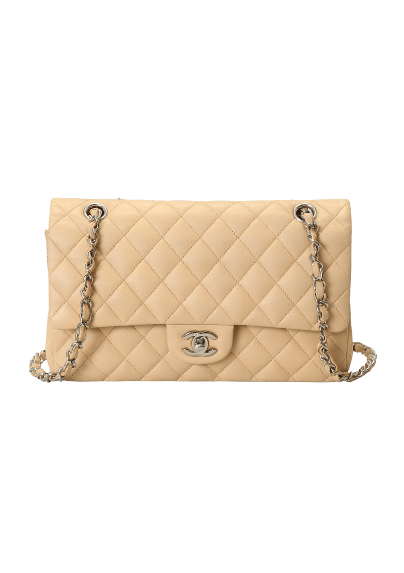 MEDIUM CLASSIC DOUBLE FLAP LAMBSKIN