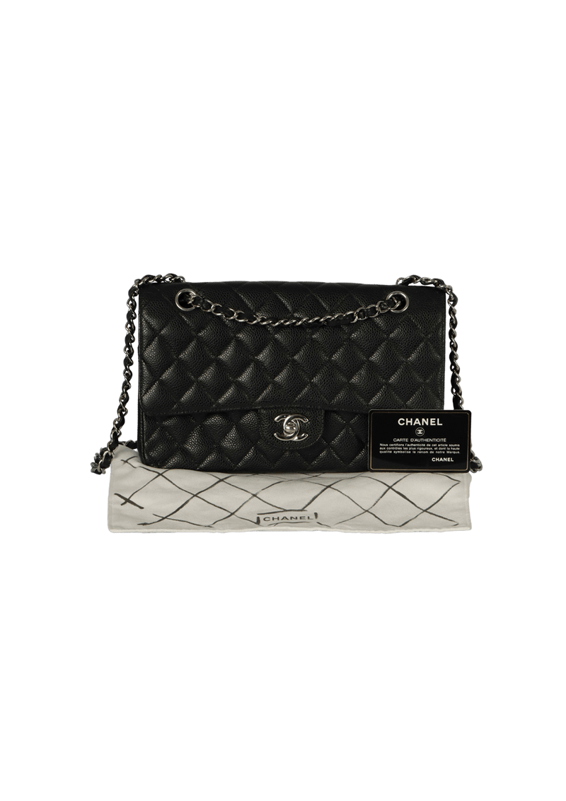 MEDIUM CLASSIC DOUBLE FLAP CAVIAR