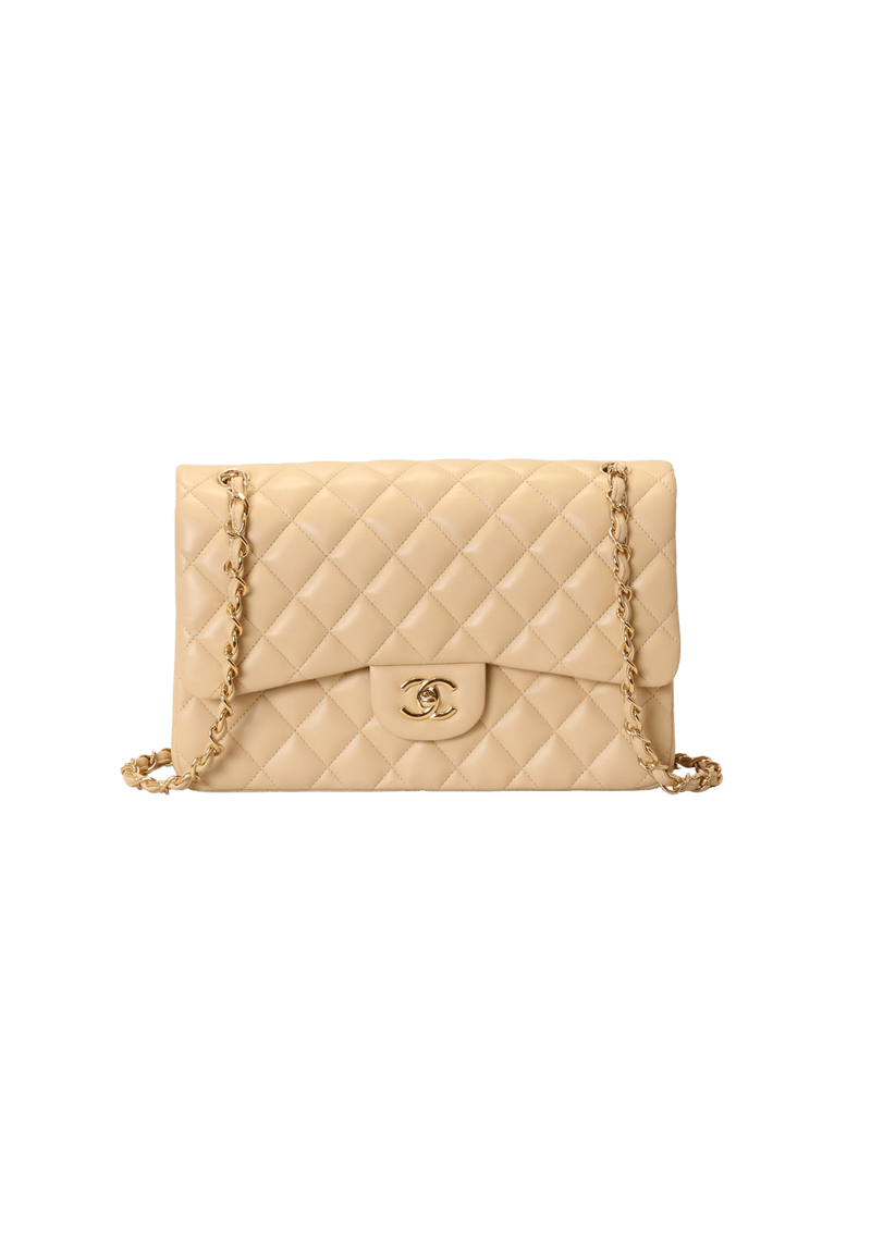 MEDIUM CLASSIC DOUBLE FLAP LAMBSKIN