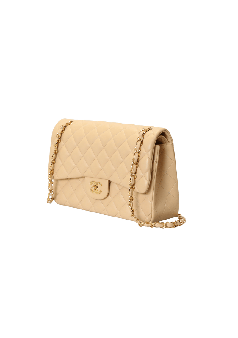 MEDIUM CLASSIC DOUBLE FLAP LAMBSKIN