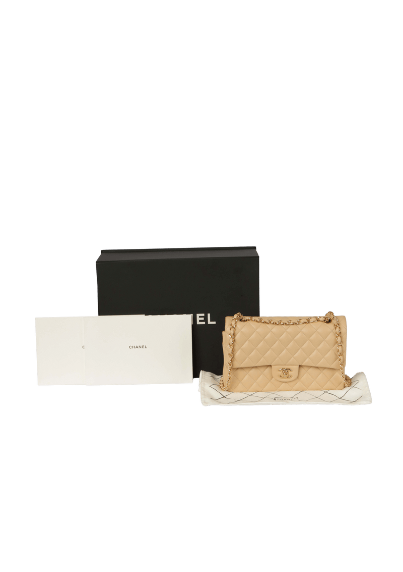 MEDIUM CLASSIC DOUBLE FLAP LAMBSKIN