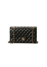 MEDIUM CLASSIC DOUBLE FLAP LAMBSKIN