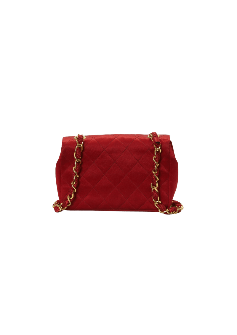 MINI SATIN FLAP BAG