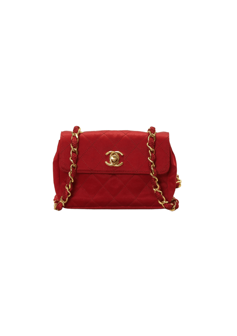 MINI SATIN FLAP BAG