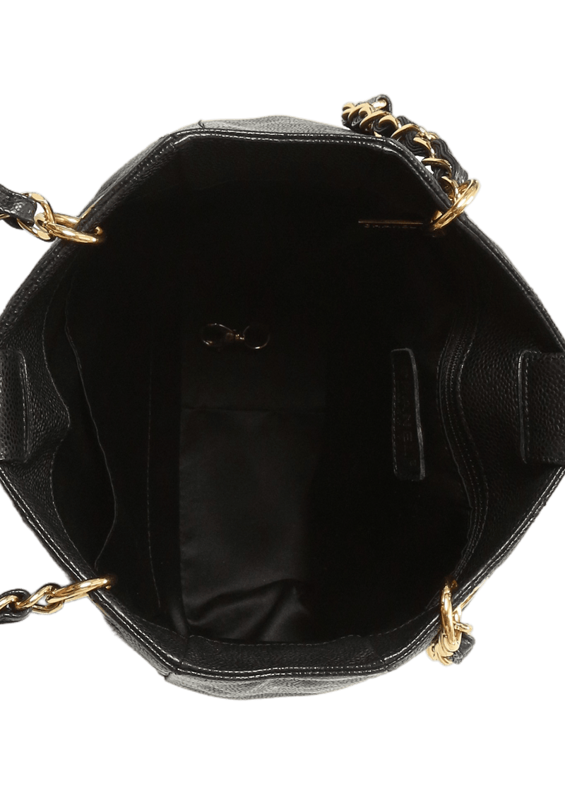 PETITE SHOPPING TOTE CAVIAR