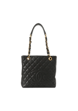 PETITE SHOPPING TOTE CAVIAR