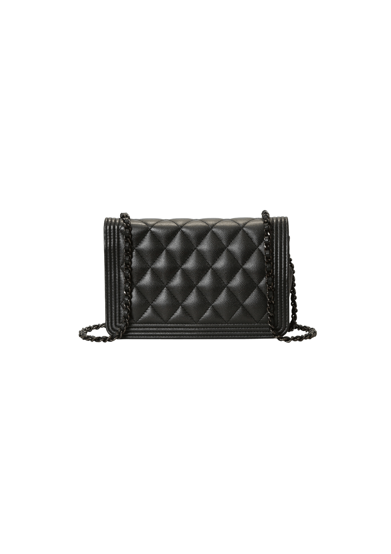 QUILTED BOY WALLET ON CHAIN