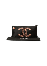 SATIN CC PEARL EVENING BAG