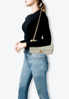 SMALL SURPIQUE CHEVRON FLAP BAG