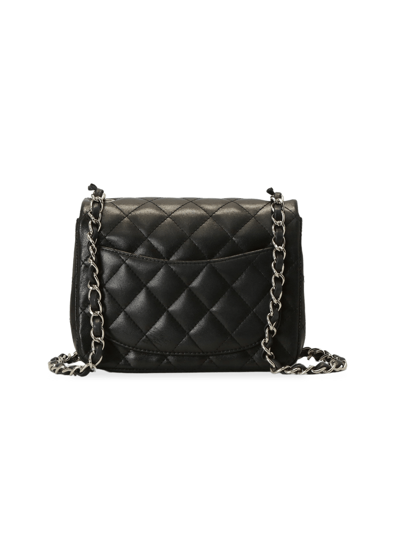 Bolsa Chanel Square Classic Mini Flap Bag Lambskin Preta Original