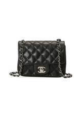 MINI SQUARE CLASSIC SINGLE FLAP LAMBSKIN