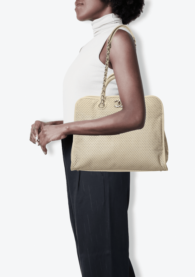 UP IN THE AIR PERFORATED TOTE