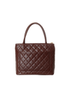 VINTAGE MEDALLION QUILTED LAMBSKIN TOTE