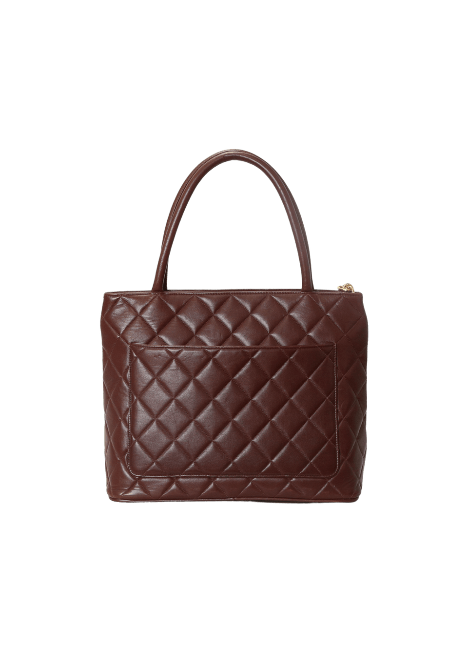 VINTAGE MEDALLION QUILTED LAMBSKIN TOTE