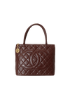 VINTAGE MEDALLION QUILTED LAMBSKIN TOTE
