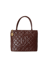 VINTAGE MEDALLION QUILTED LAMBSKIN TOTE