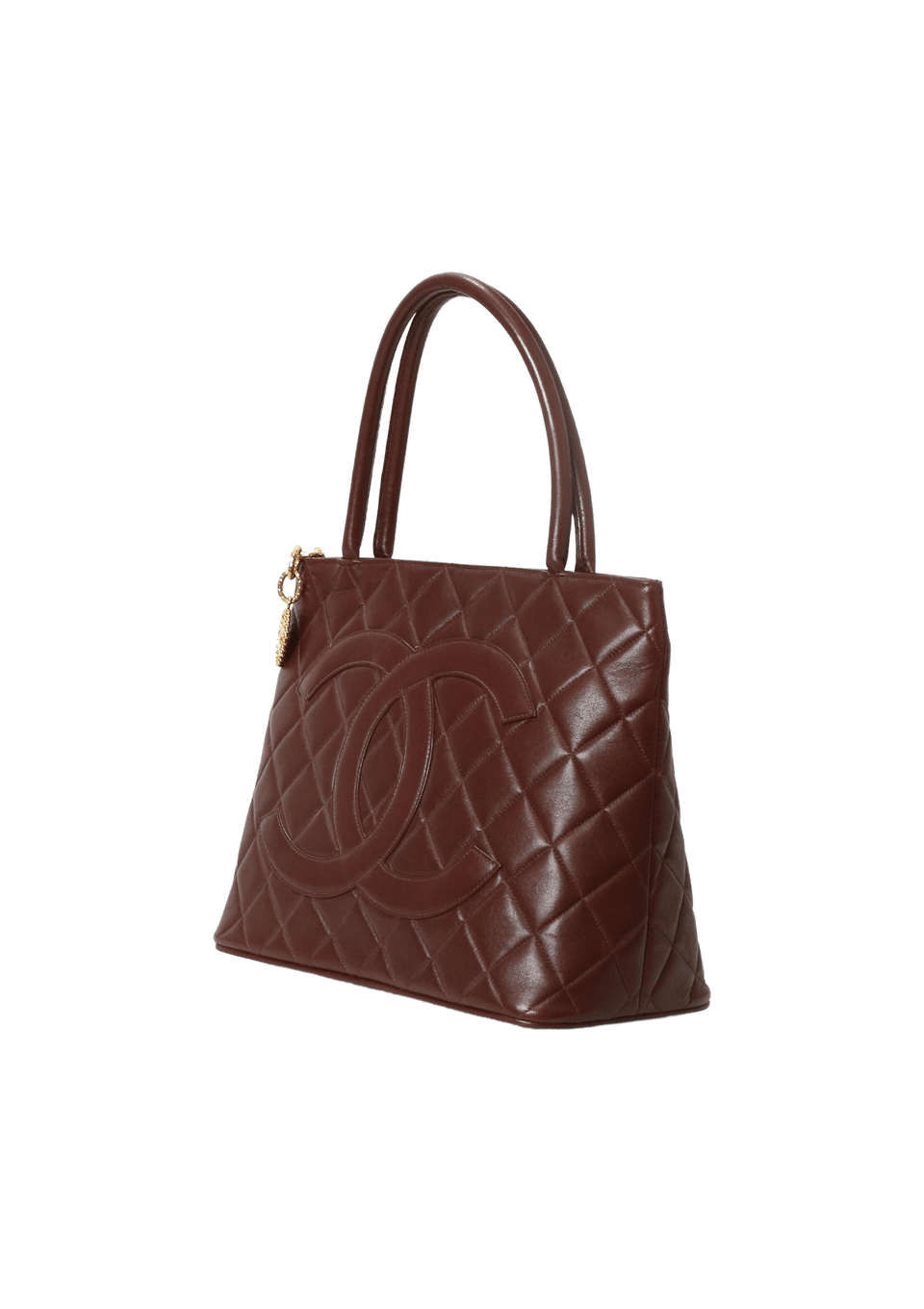 VINTAGE MEDALLION QUILTED LAMBSKIN TOTE