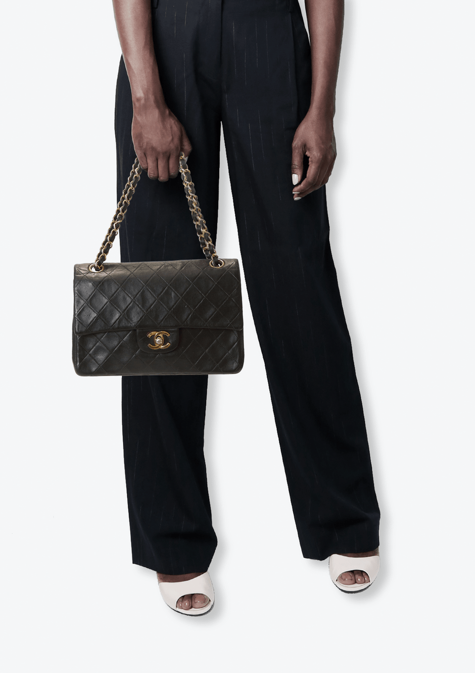 VINTAGE SMALL CLASSIC DOUBLE FLAP LAMBSKIN