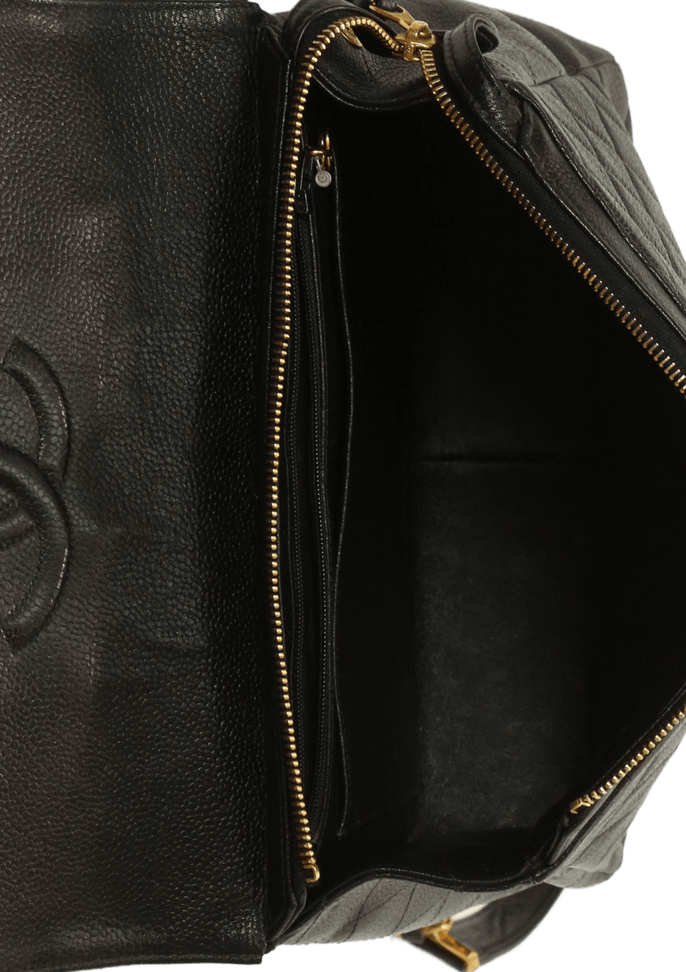 VINTAGE SQUARE FLAP CHAIN CAVIAR BACKPACK