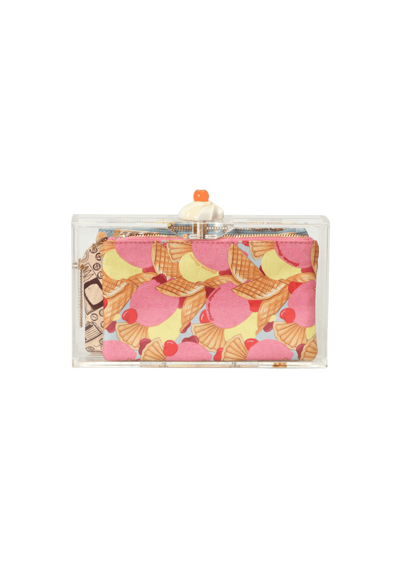 Bolsa Charlotte Olympia Cupcake Acrylic Clutch Colorido Original