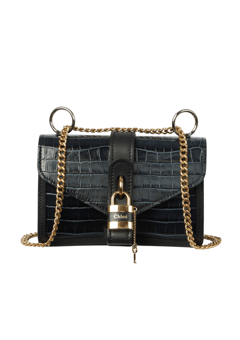 CROCO EMBOSSED ABY CHAIN BAG