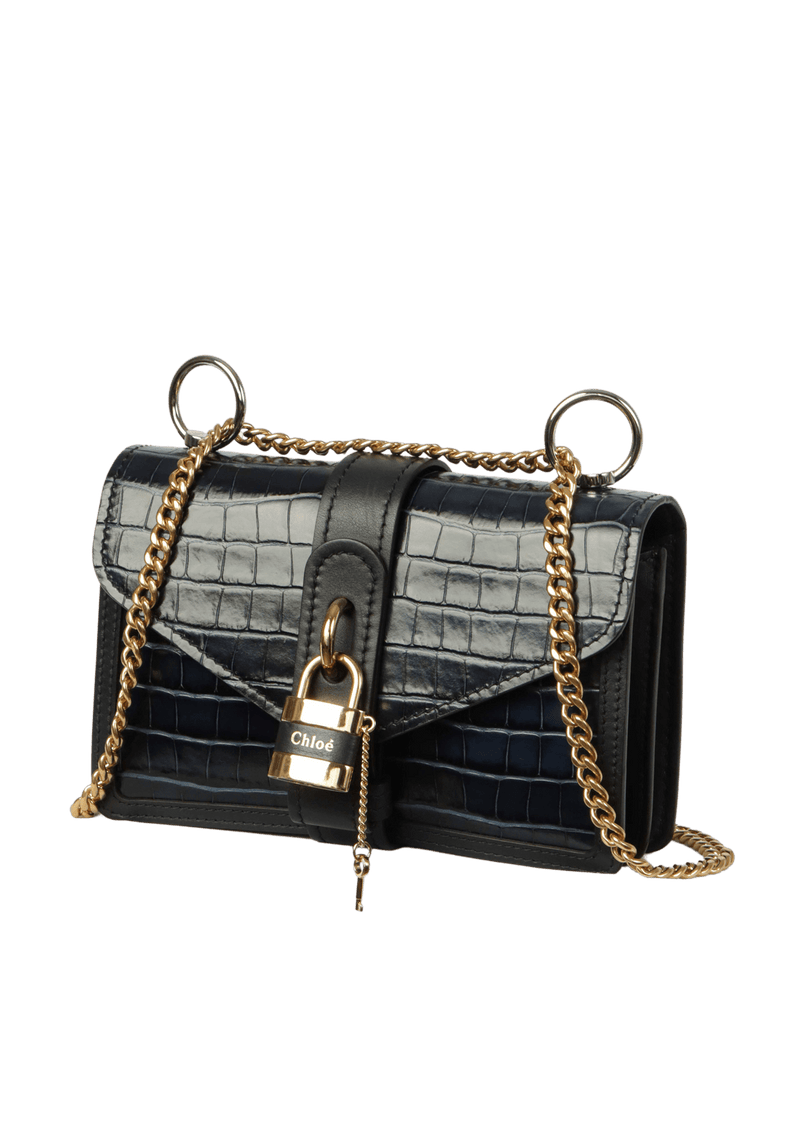 CROCO EMBOSSED ABY CHAIN BAG