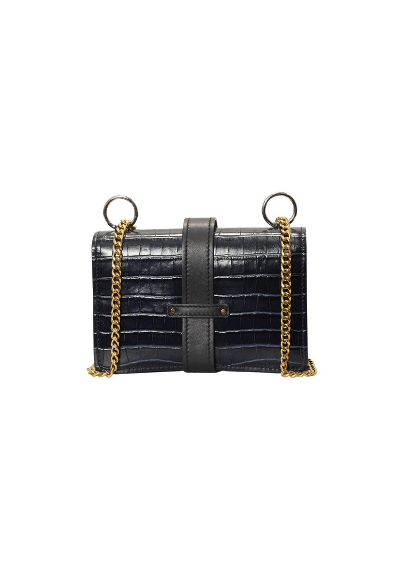 EMBOSSED LEATHER ABY LOCK BAG