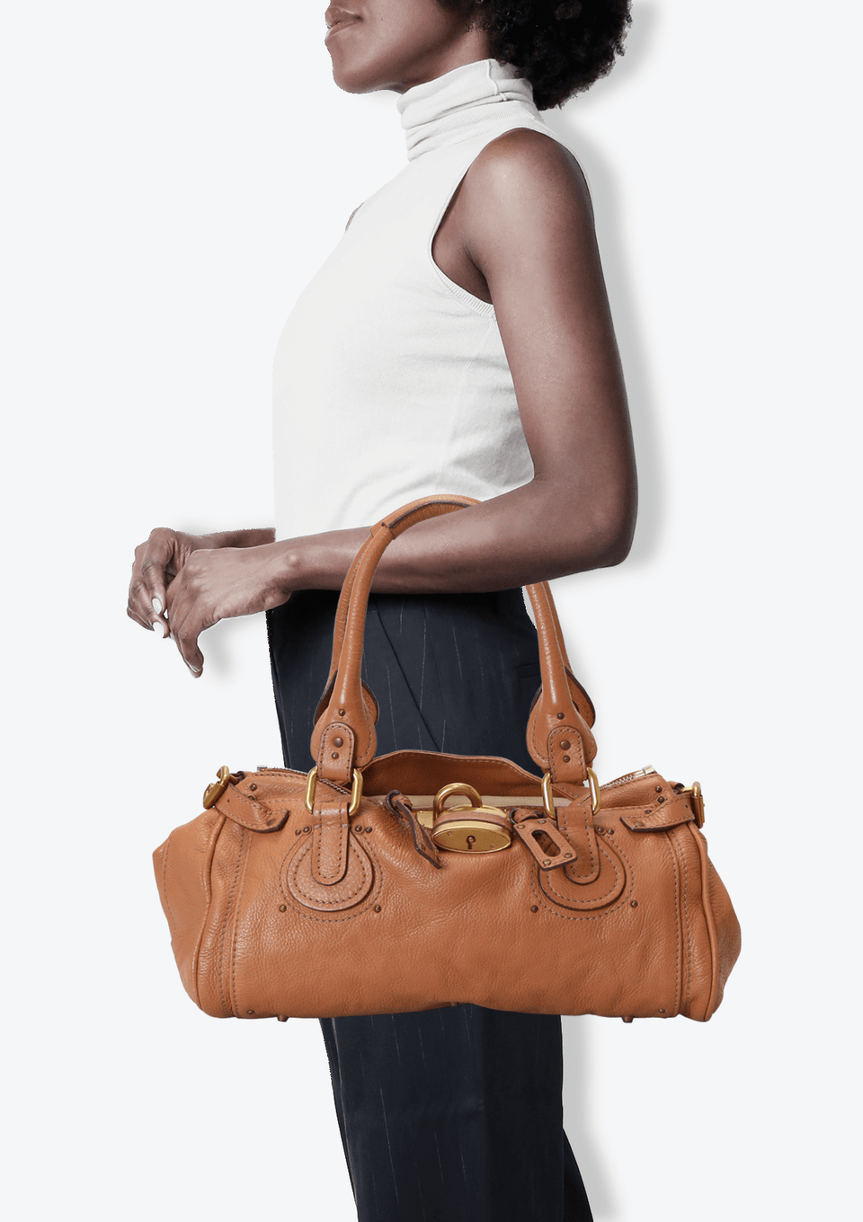 Chloé Paddington Hand Bag Brown Leather Chloe Paddington Brown Camel Leather Boston Bag SOLD Excellent