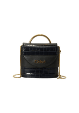 SMALL ABY LOCK CROCO BAG