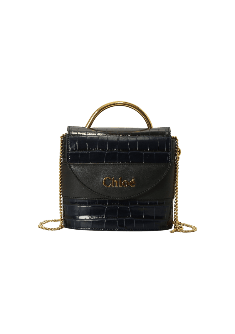 SMALL ABY LOCK CROCO BAG