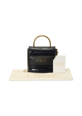 SMALL ABY LOCK CROCO BAG