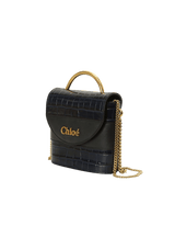 SMALL ABY LOCK CROCO BAG