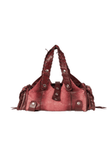 VINTAGE LEATHER TRIMMED SNAKESKIN BAG