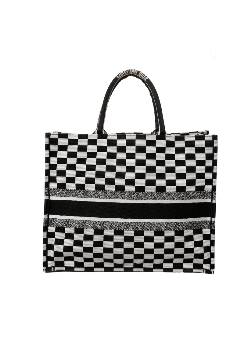 CHECKERED BOOK TOTE