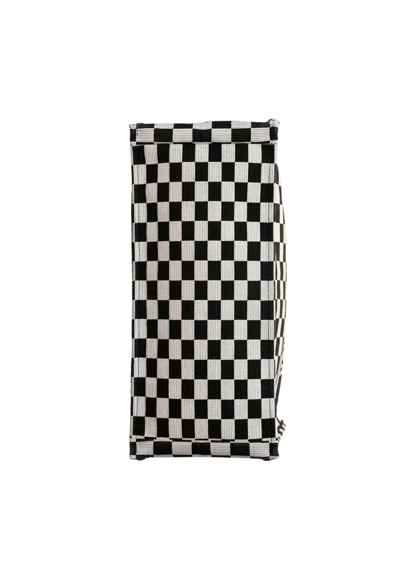 CHECKERED BOOK TOTE