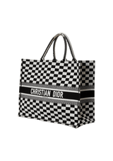 CHECKERED BOOK TOTE