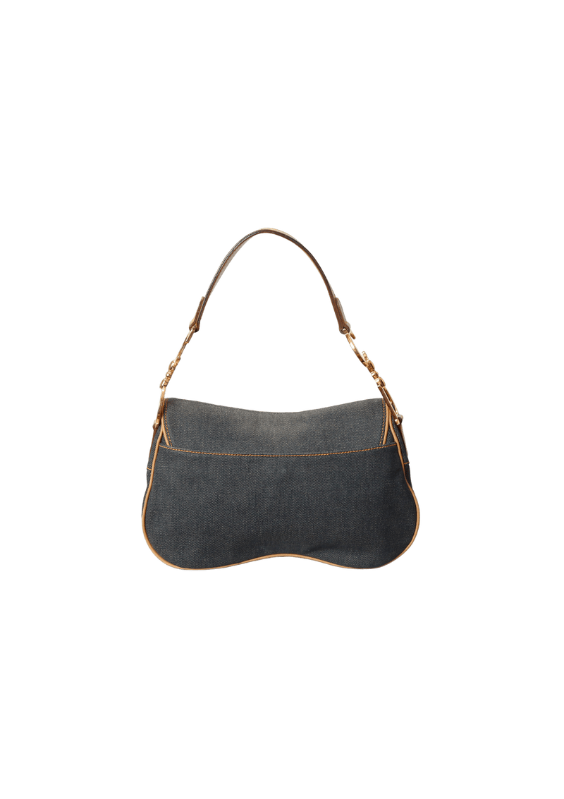 DENIM DOUBLE SADDLE BAG