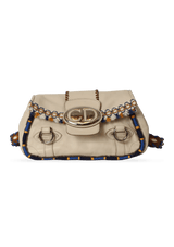 Bolsa Christian Dior Embroidered CD Leather Off White – Gringa