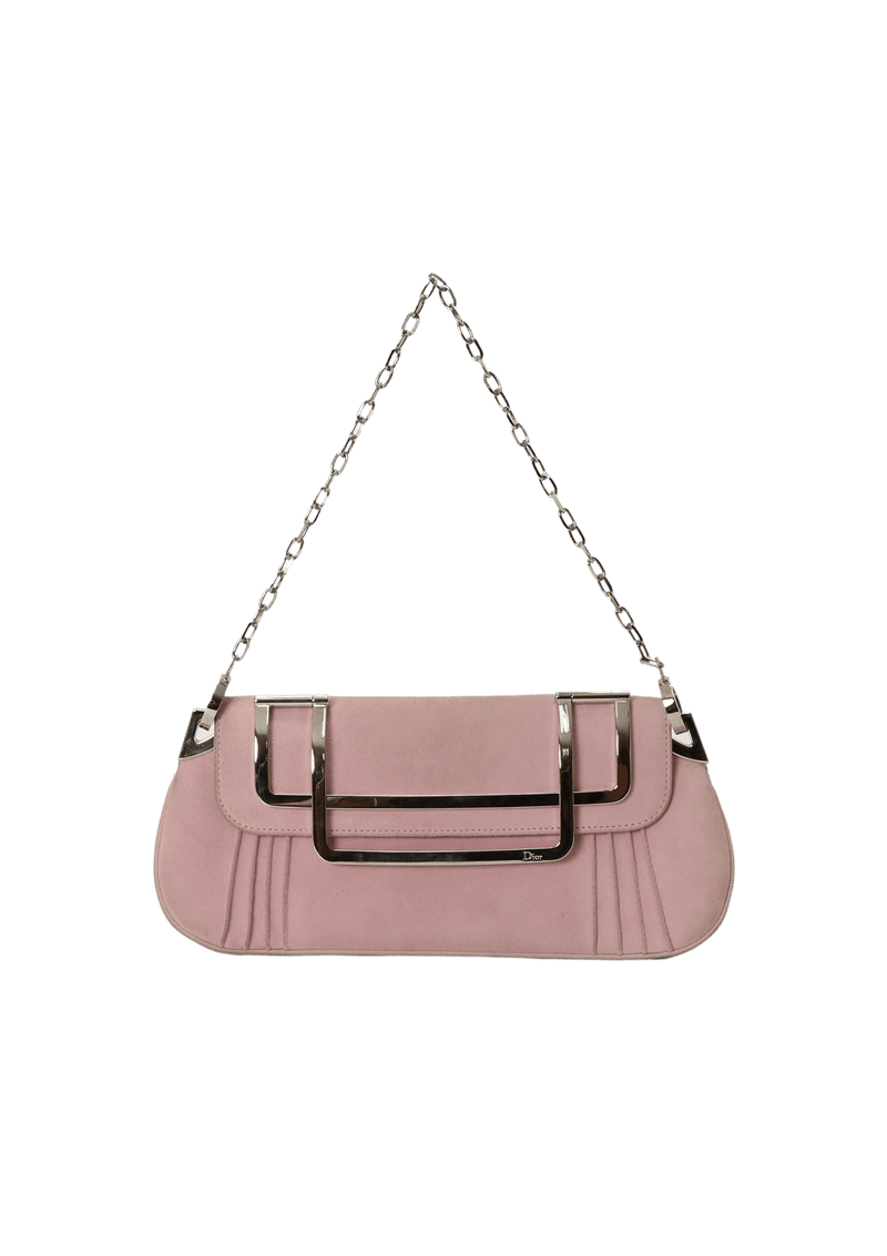 Bolsa Christian Dior Folding Handle Clutch Rosa Original Gringa