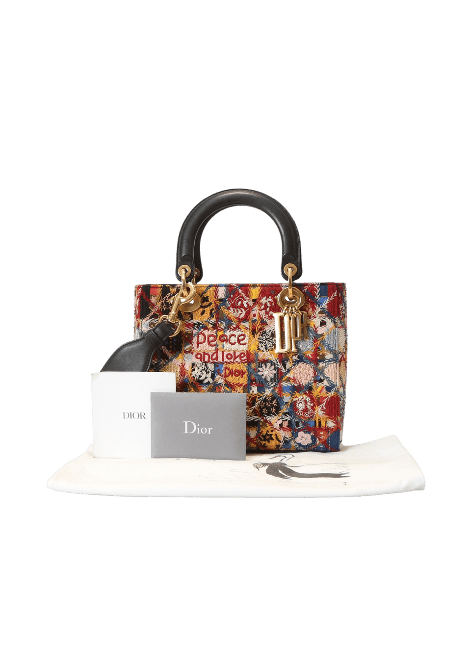 Bolsa Christian Dior Lady Dior Peace And Love Bag Colorido