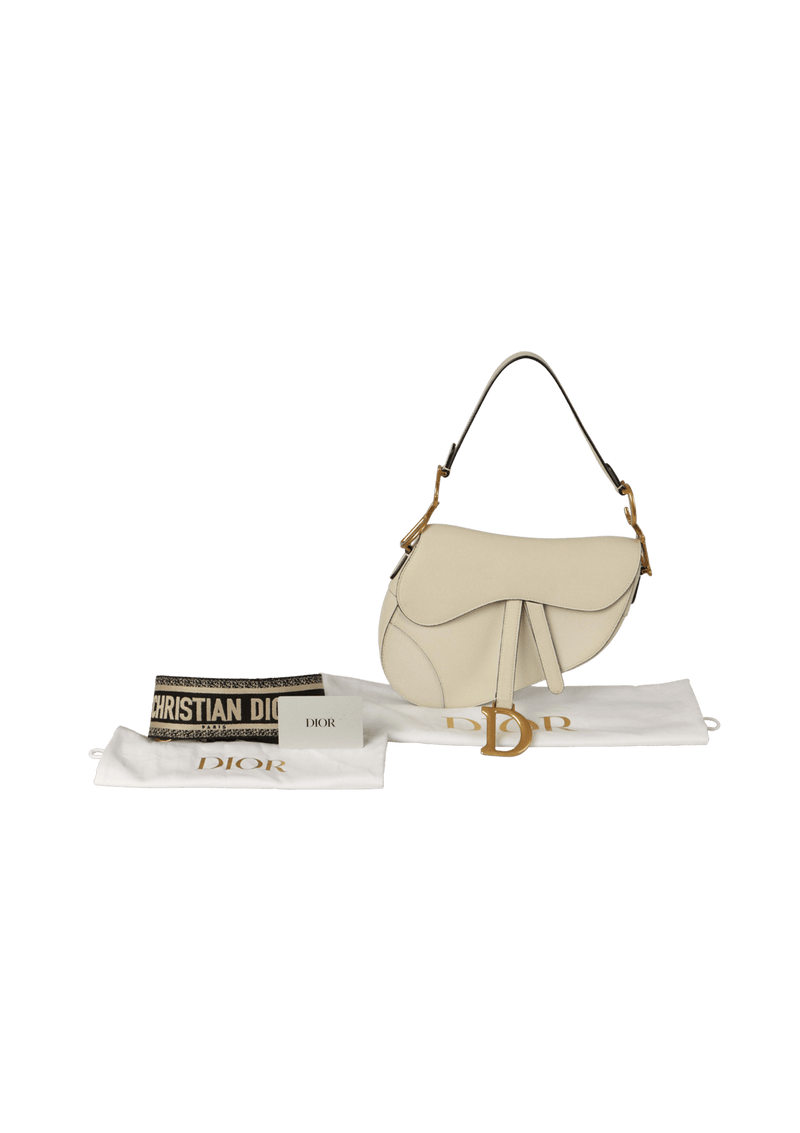 LEATHER SADDLE BAG + STRAP