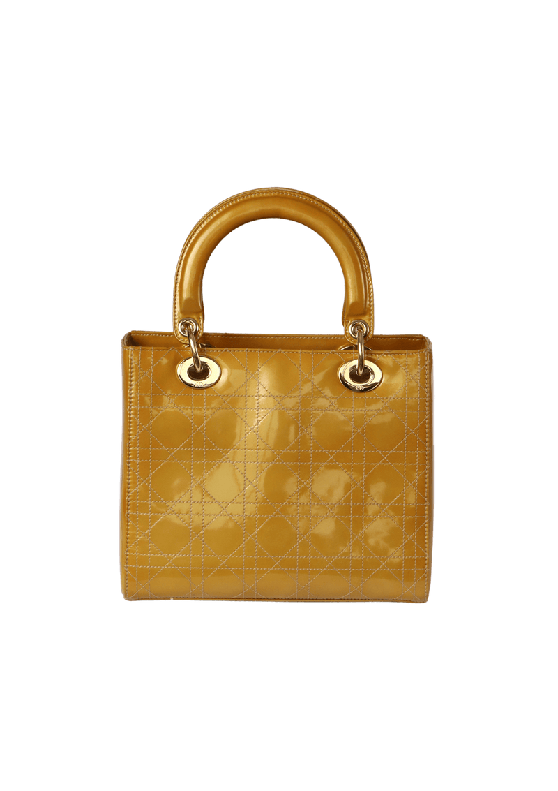 STITCH PATENT LADY DIOR MEDIUM