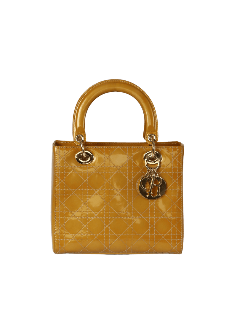 STITCH PATENT LADY DIOR MEDIUM