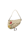 VINTAGE OBLIQUE FLORAL SADDLE BAG