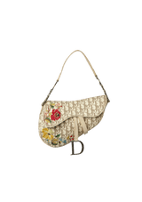 VINTAGE OBLIQUE FLORAL SADDLE BAG
