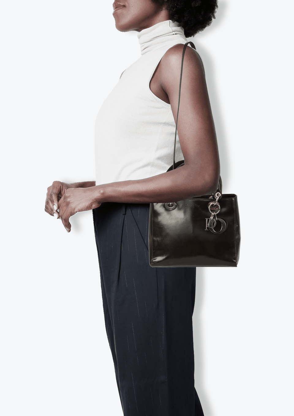 VINTAGE PATENT LADY DIOR MEDIUM