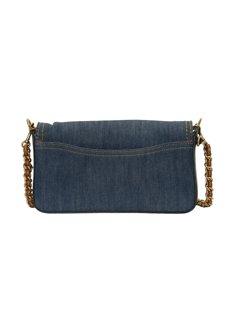 Bolsa Coach Denim Dinky Tea Rose Azul Original Gringa