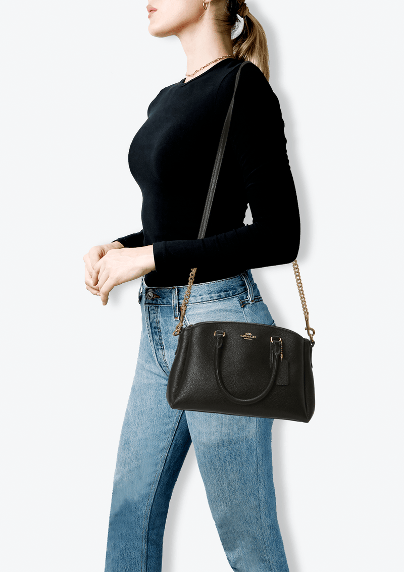 GRAINED LEATHER SATCHEL