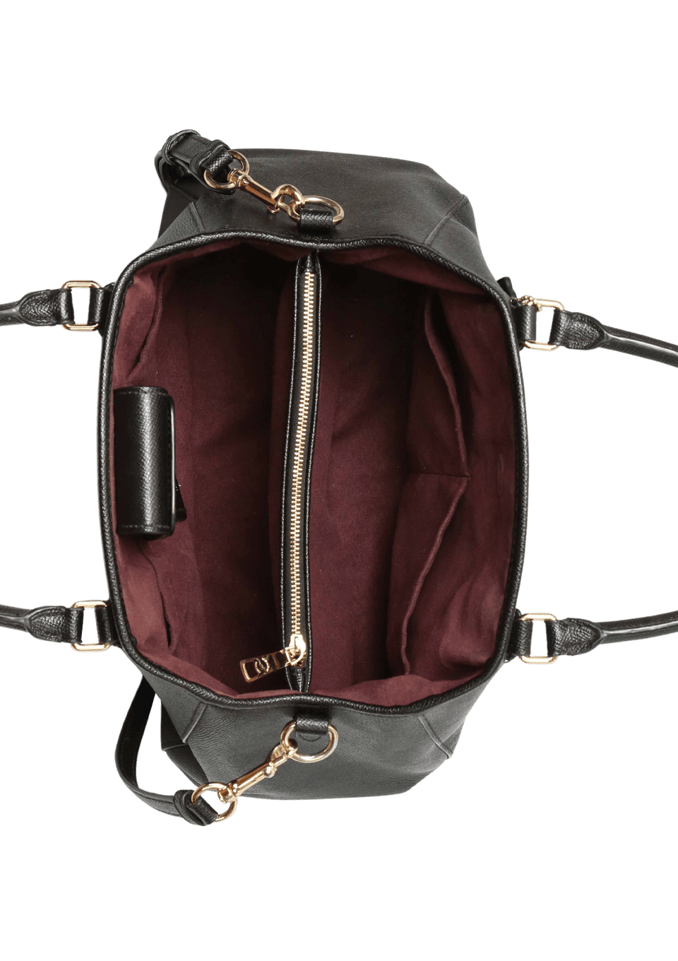 Bolsa Coach Grained Leather Satchel Preto – Gringa
