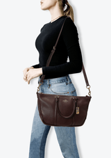 LEATHER CENTRAL SATCHEL